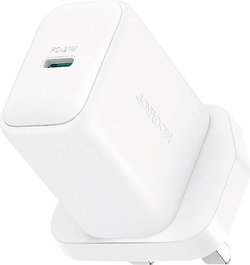 Joyroom Зарядно без кабел с USB-C порт 20W Power Delivery Бял (JR-TCF20 UK)