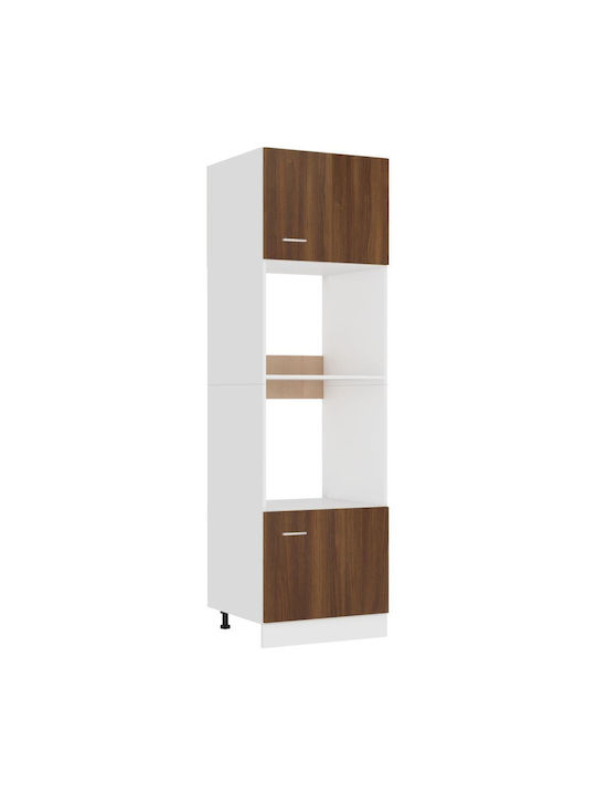 Oberschrank für Ofen Boden Brown Oak 60x57x207Stück