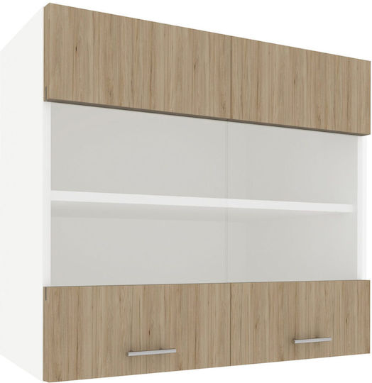 Karo Ντουλάπι Κρεμαστό Lemn Natural/alb 80x30x60εκ.
