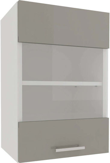 Superior Ντουλάπι Κρεμαστό με Πάγκο Εργασίας Glossy Gray/white 40x30x60εκ.
