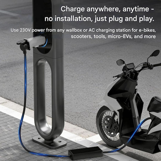 Adaptor Ev Tip 2 La Schuko Iec 62196 La Priză 230v 16a 3.68 Kw Ip44 Stații Încărcare Ev Wallbox Biciclete Electrice Trotinete