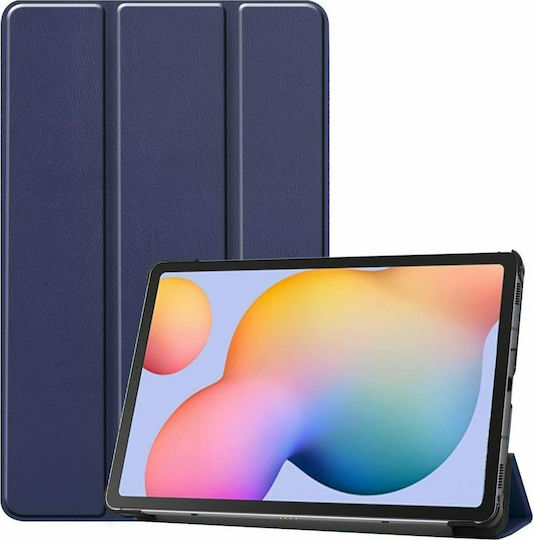 Trifold Tablet Case Book Silicone Flip Cover Samsung S6 Lite P610 Dark Blue
