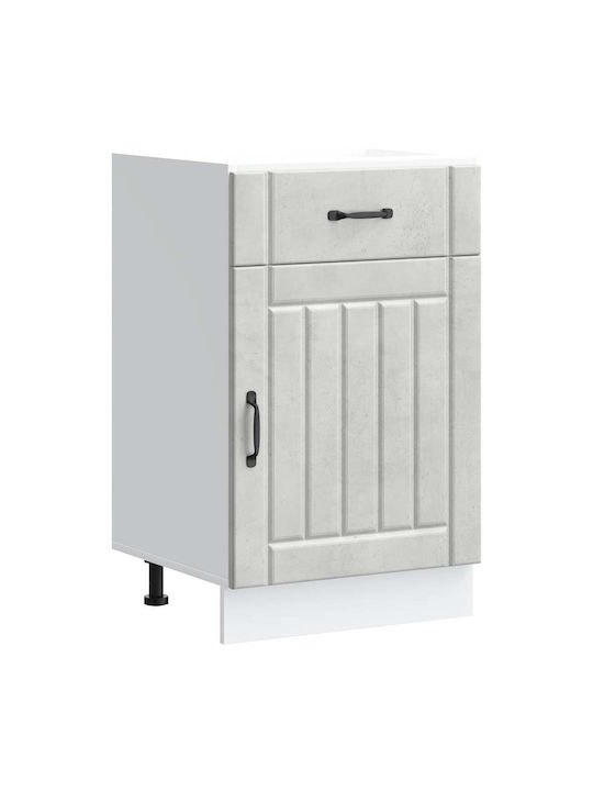 Lucca Ντουλάπι Νεροχύτη Γκρι 50x46x81.5εκ.