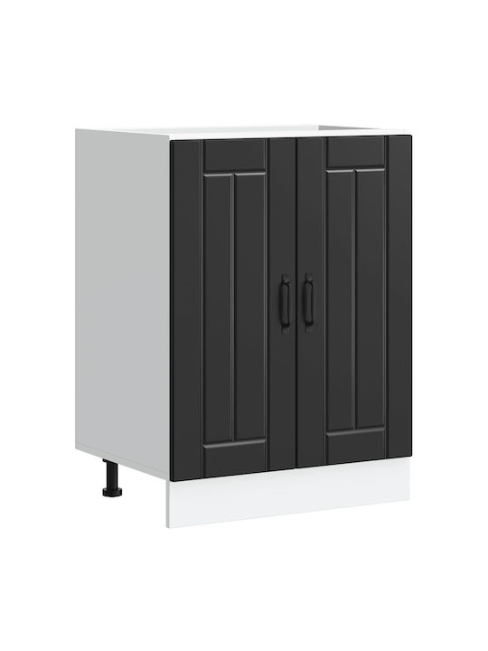 Lucca Ντουλάπι Νεροχύτη Μαύρο 60x46x81.5εκ.