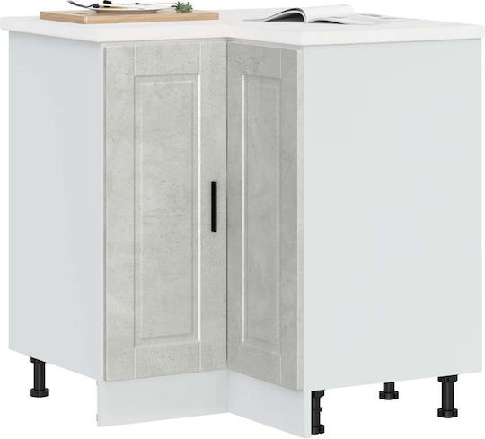 Eckschrank Boden Grey Concrete 75.5x75.5x81.5cm
