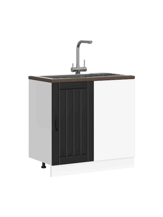 Lucca Dulap pentru Chiuvetă Negru 80x46x81.5buc