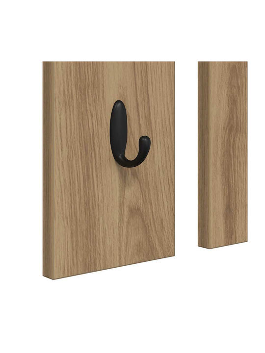 Eingangsmöbel mit Spiegel & Garderobe Coffee 84x10x80cm