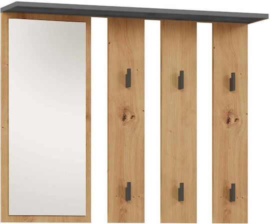 Parma Антре с Огледало & Закачалка Dąb Artisan, Antracyt 100x15x81.5бр Parma Антре с Огледало & Закачалка Dąb Artisan, Antracyt 100x15x81.5бр