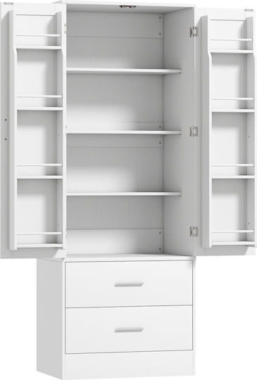 Επιδαπέδιο Ντουλάπι Λευκό 60x40x159εκ. Επιδαπέδιο Ντουλάπι Λευκό 60x40x159εκ.