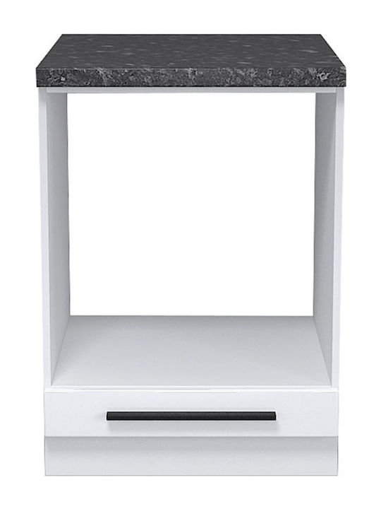 Claudia Floor Oven Base Cabinets Λευκό L60xW55xH82cm