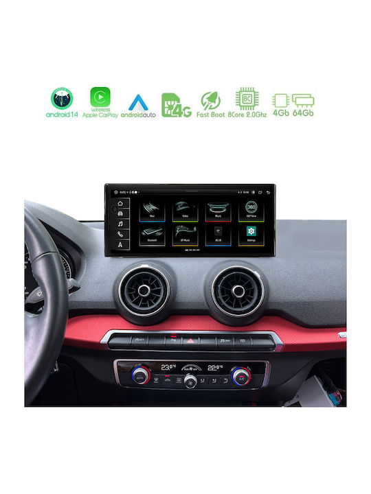 Bizzar Car Audio System for Audi Q2 2016-2023 (Bluetooth/USB/AUX/WiFi/GPS/Apple CarPlay/Android Auto/CD) with 10.25" Touch Screen