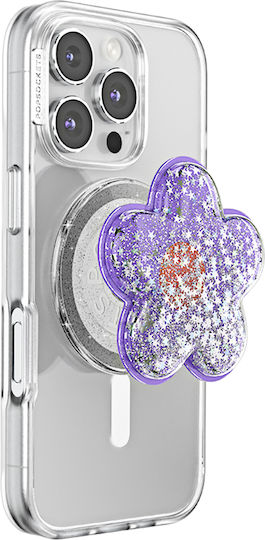 Popsockets Smartphone Popgrip Premium Magsafe Glitter Star Effect Lavender