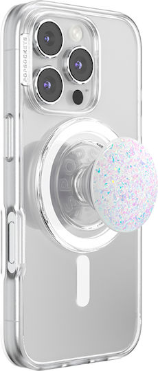Popsockets Smartphone Popgrip Magsafe Stand Selfie Function Glitter Effect White