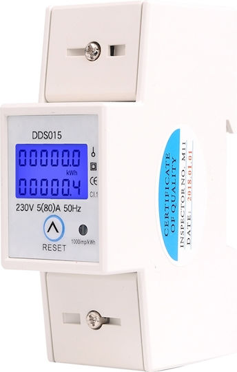 Contor Monofazat de Energie Electrică Sinotimer 230v Ac 50-60hz 5 80 A Afișaj Digital cu Led Iluminat Dds015