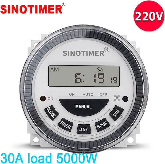 Digital Relais Timer Sinotimer Timer Schalter Programmierbar 230v 30a Tm619h2-30d