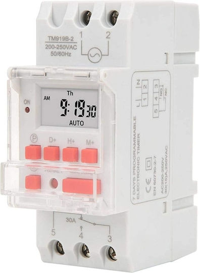Temporizator Releu Digital Sinotimer Comutator Programabil 230v 30a 5000w Tm919b-2-30a
