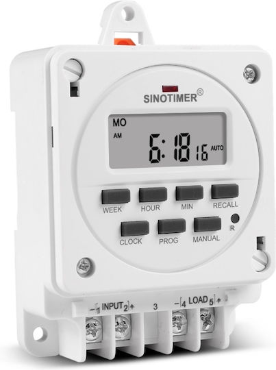 Дигитален Релеен Таймер Sinotimer Програмируем Превключвател Таймер 230v 16a 3600w Tm618e-2