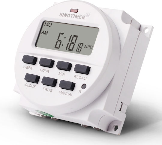 Дигитален Релеен Таймер Sinotimer Програмируем Превключвател Таймер 230v 16a Tm618n-2