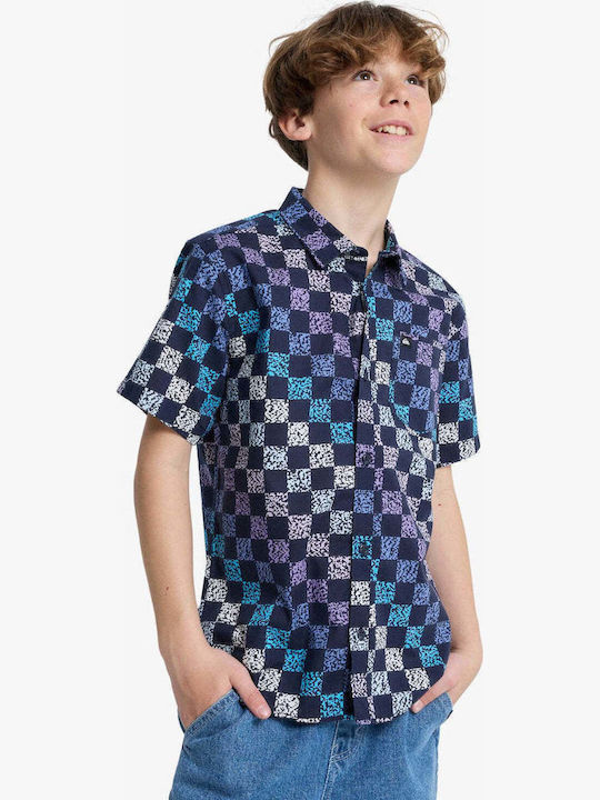 Детска Риза Къс Ръкав Тъмносин Dark Navy Apero Classic