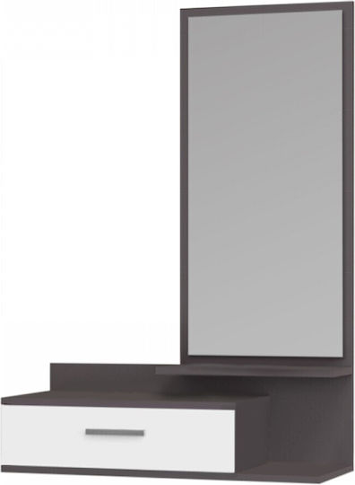 Joy Entry Furniture with Mirror Grey / White 80x35x116cm