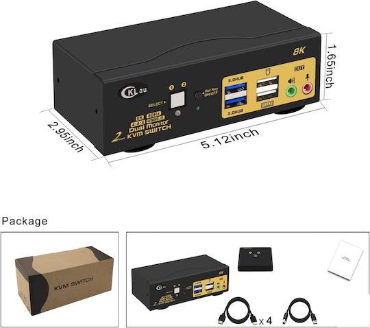 B0B6ZPPNMR KVM & Data Switch με USB 3.0 / HDMI