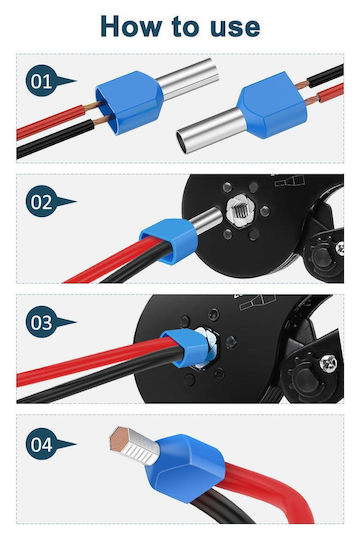 Set Terminale Duble Pin Onuvio 750 Bucăți Dublu Feroane Te 0.5–10mm² Awg 22–8 Sertizare Cabluri Electrice Organizator Inclus