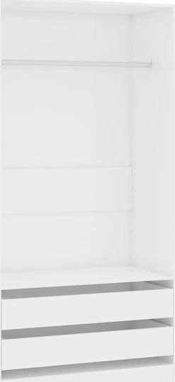 Entry Furniture with Hanger & Shoe Rack 100x50x200cm