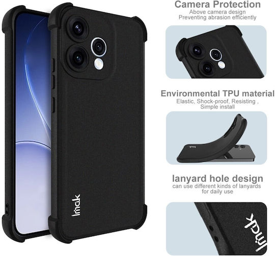 Imak Matte Umschlag Rückseite Silikon Schwarz Oppo Reno15 5G