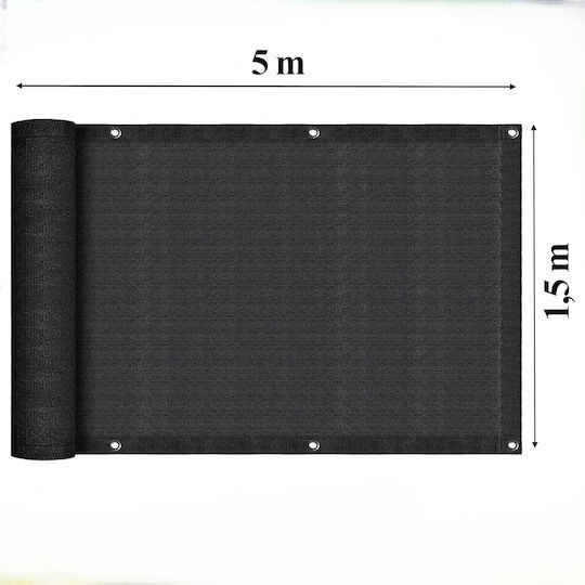 Мрежа / Плат Сенник Черен 1.5x5m 180гр/м²