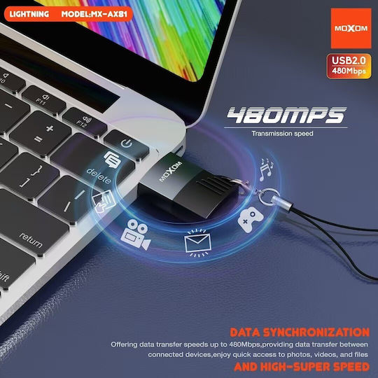 Moxom Кард Рийдър Lightning / USB 2.0