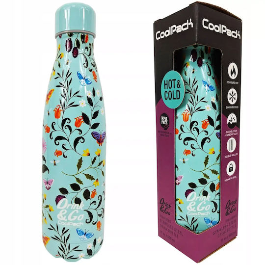 Coolpack Chetty Tree Thermosflasche Rostfreier Stahl 600ml Hellblau