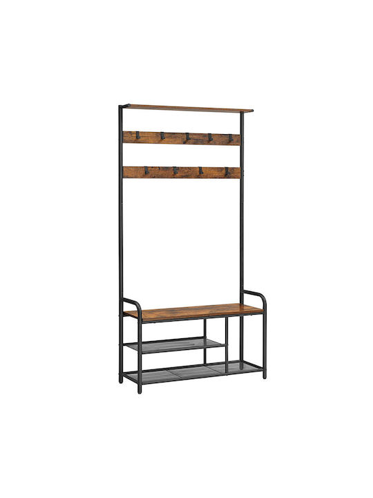 Мебел За Антре със Закачалка и Шкаф за Обувки 85x30x180.5см
