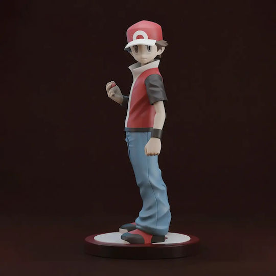 Figurină Trainer Red Pokemon V2 Digitală 3D Tipărită 7 6 Cm 1:24