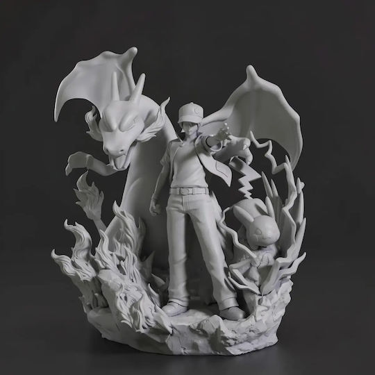 Φιγούρα Red Pokemon Digital Sculpture 3d Εκτυπωμένη-20 Cm 1:8