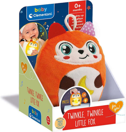 Baby Clementoni Baby Sleep Comforter Twinkle Twinkle Little Fox Fabric with Lights and Sounds for Newborns