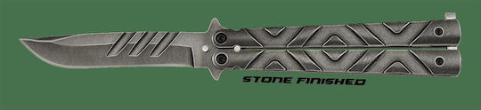 Albainox Stone Finished Μαχαίρι Πεταλούδα Γκρι