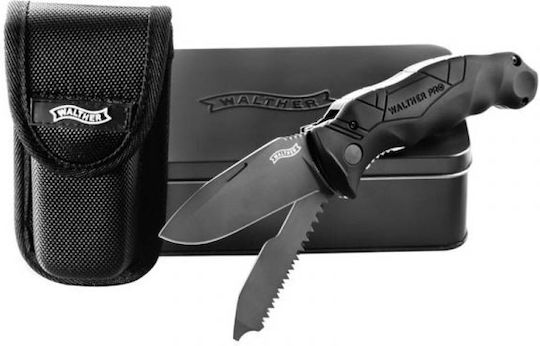 Walther Pro Survival Folder Pocket Knife Survival Black