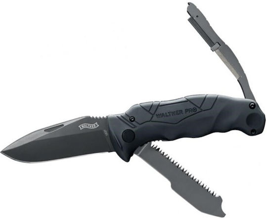 Walther Pro Survival Folder Pocket Knife Survival Black