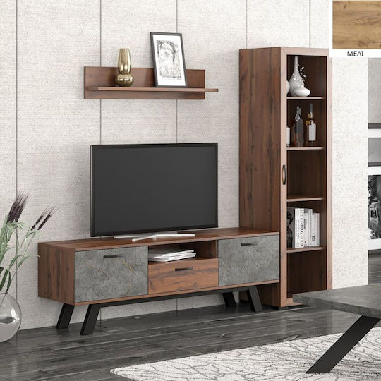 Living Room TV Unit Honey from Solid Wood No 61