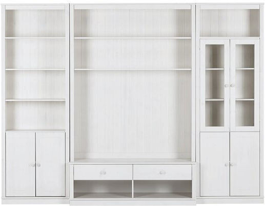 Saltoro 140 Wooden Living Room TV Unit with Showcase White