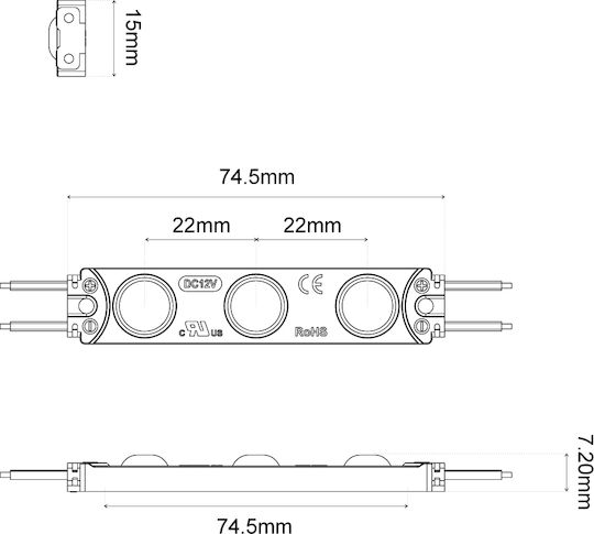 Smd LED Модул 12V 1W Хладно Бяло 1 Брой 92010901-033