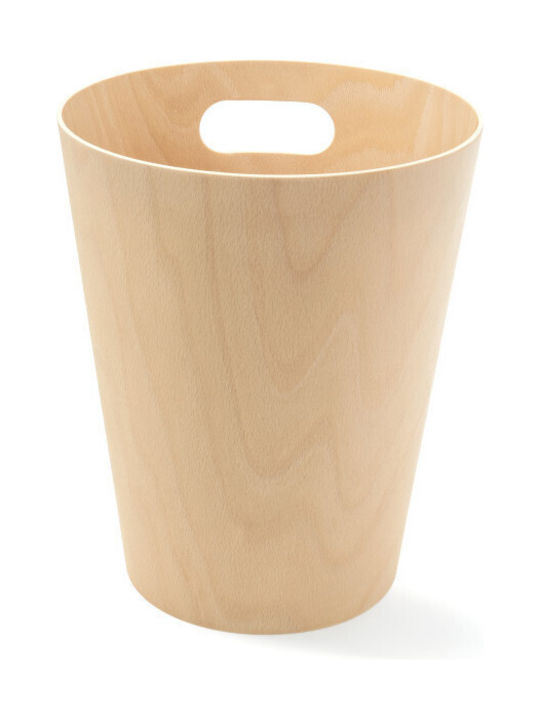 Umbra Woodrow Office Wooden Waste Bin 7.5lt Beige 23x22.9x28cm