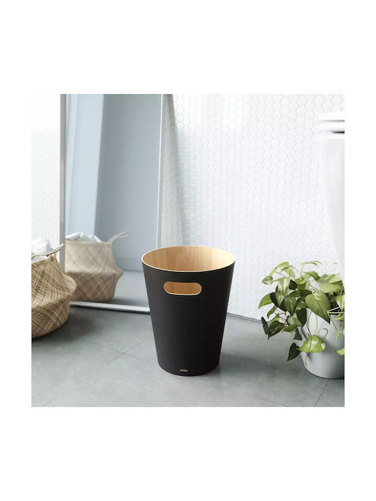 Umbra Woodrow Office Wooden Waste Bin 7.5lt Black 23x22.9x28cm