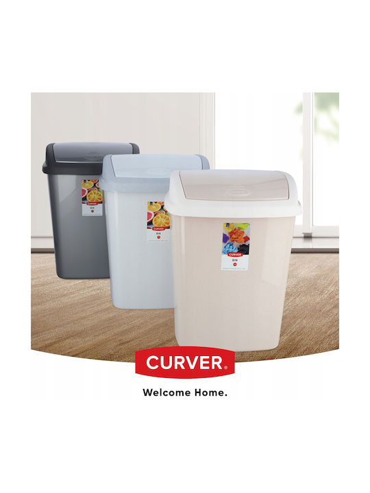 Curver Plastic Coș de gunoi de birou 25lt Bej 29.1x29.2x48cm