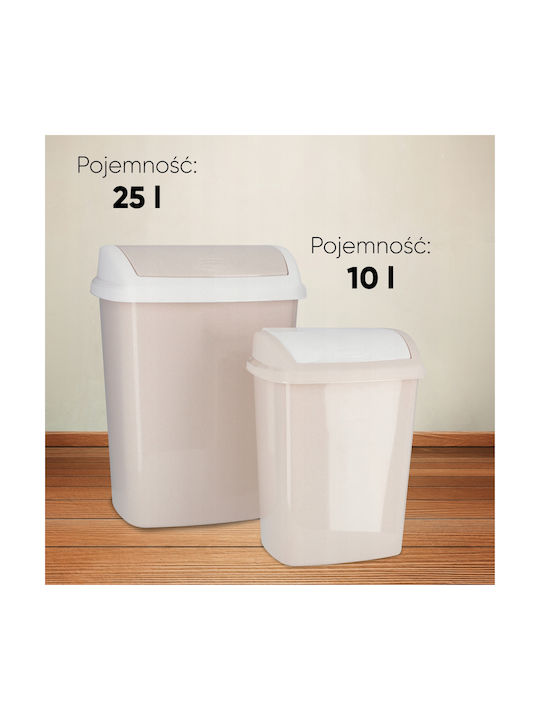 Curver Plastic Coș de gunoi de birou 25lt Bej 29.1x29.2x48cm