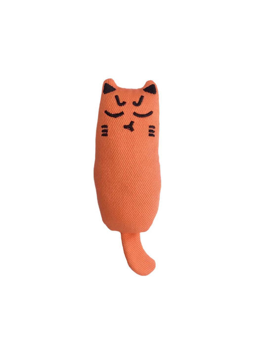 Cat-Shaped Toy Catnip Gray Size 16x6cm