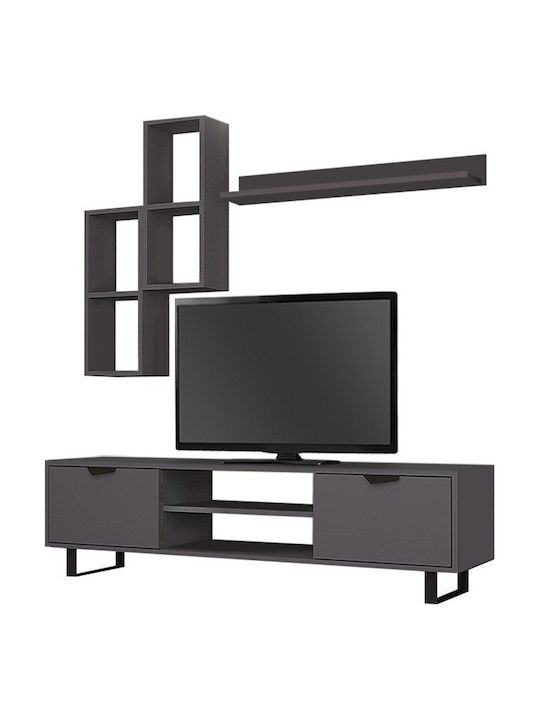 Wohnzimmer TV-Einheit Lonsa Grey L160xB35xH40cm