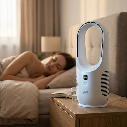 Adler Ad 7343 Kabelloser Tischventilator Mit USB Weiß