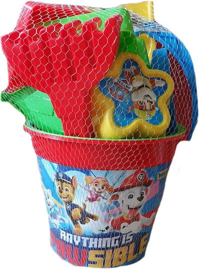 Wader Paw Patrol Σετ Κουβαδάκι Παραλίας με Αξεσουάρ Μπεζ 9τμχ