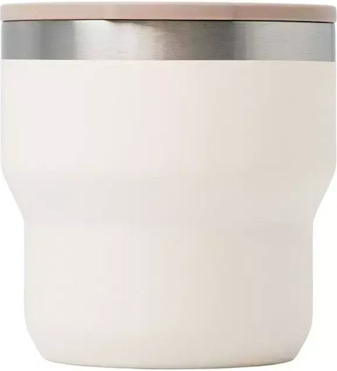 Stanley The Stay Hot Stacking Camp Cup Pahar Termos Oțel Inoxidabil Fără BPA 290ml Crem